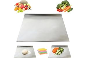 Stainless Steel Cutting Board with Lip, Premium 2026 New Large Durable Multifunctional,Steel Chopping Boards for Kitchen for 