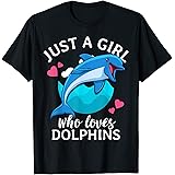 Cute Dolphin DesignsJust A Girl Who Loves Dolphins T-ShirtOEKO-TEX STANDARD 100