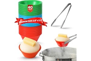 MEDIUM Size (2.8" x 1.2") 40 Pcs Puto Molder Filipino with Tongs - Kutsinta Molder for Baking - Puto Mold Cups for Steamer - 