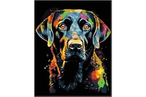 Aestalrcus Dog Paint by Numbers Kit for Adults, Adults Paint by Number Kits for Beginner, Acrylic Painting by Numbers Kits on Canvas for Home Wall Decoration and Gifts 16x20inch