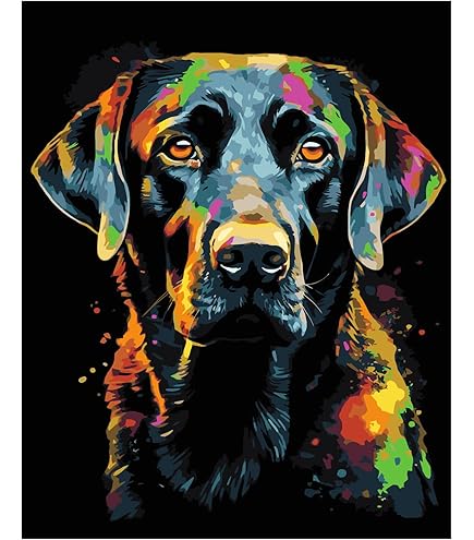 Paint By Numbers Kit For Kids Paint By Number DIY & Adults Beginner DIY Acrylic Painting Kits 16x20 Inch Christmas Gifts Dog Paint By Numbers For Teens