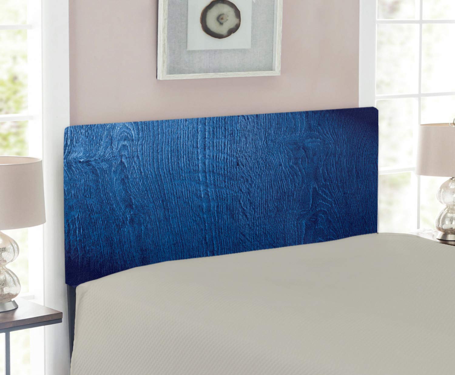 Amazon Com Lunarable Navy Blue Headboard Photo Of Oak