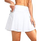 Kayrth Women's High Waisted Swim Skirt with Zipper Pockets Tummy Control Bathing Suit Swimsuit Tankini Bottoms