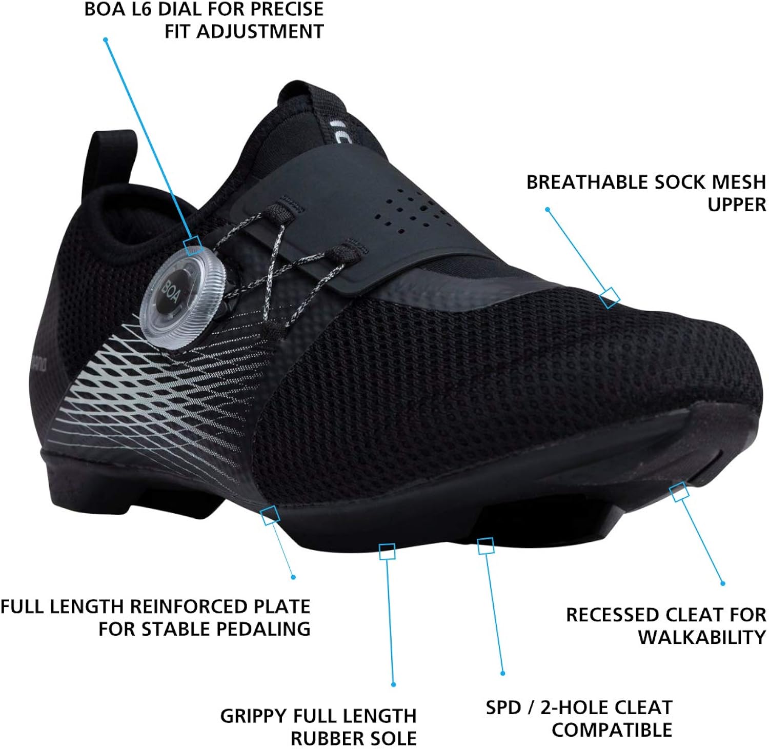  | SHIMANO SH-IC500 High Performance Indoor Cycling Shoe | Cycling