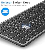 OMOTON Wireless Keyboard and Mouse for Mac OS Gray, Multi-Device view 8