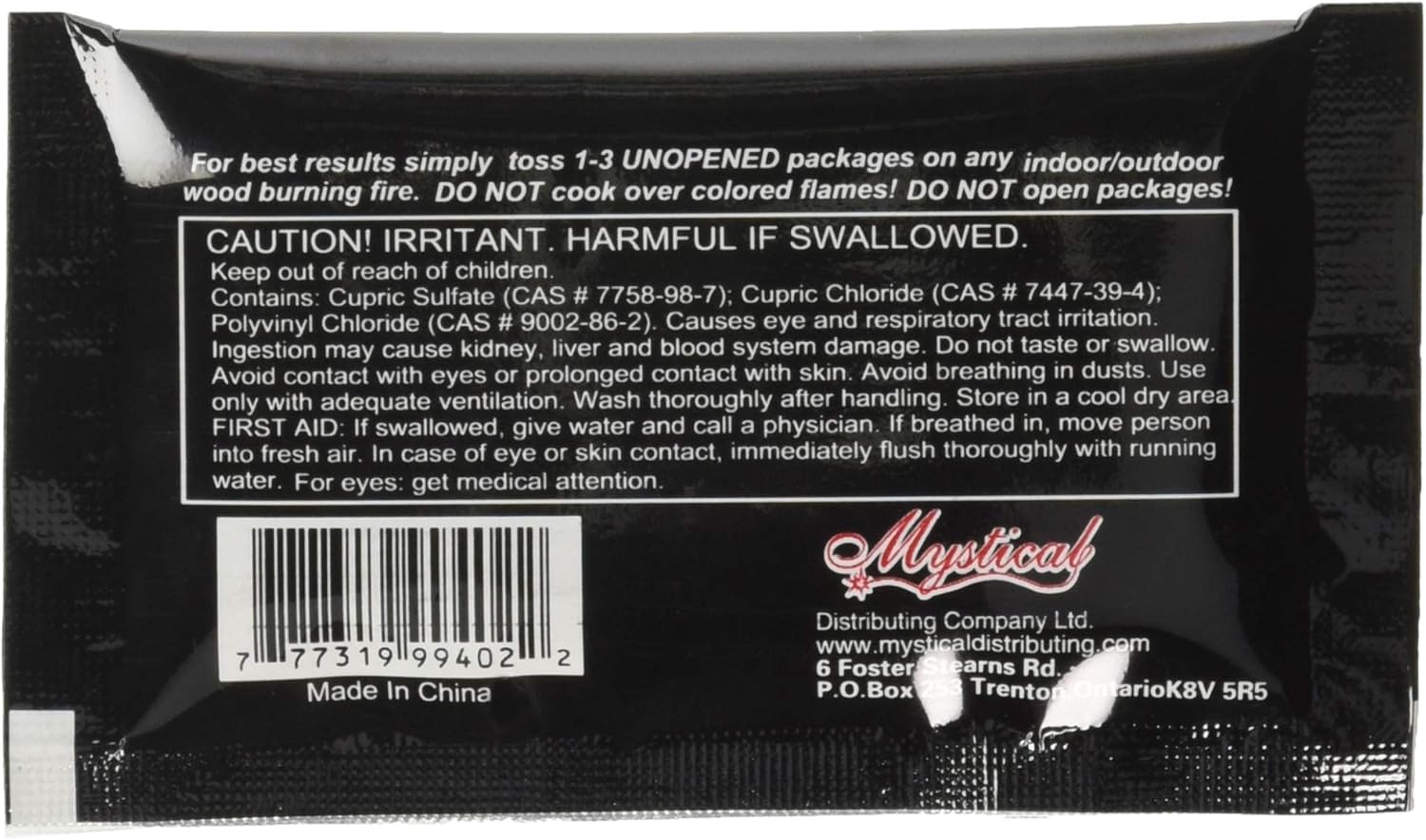 Mystical Fire Flame Colorant Vibrant Long-Lasting Pulsating Flame Color Changer for Indoor or Outdoor Use 0.882 oz Packets 12 Pack: Sports & Outdoors
