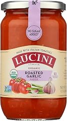 Lucini, Organic Roasted Garlic Marinara Sauce, 25.5 Ounce