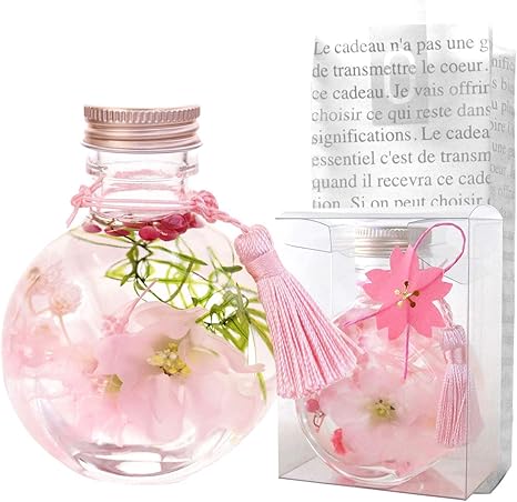 Amazon 花まりか 桜 ハーバリウム S 誕生日 母の日 花 ギフト プレゼント 贈り物 コロン型 プリザーブドフラワー オンライン通販