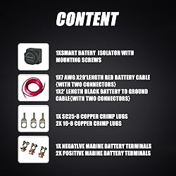 RANSOTO Dual Battery Isolator Kit 12 Volt 140 Amp