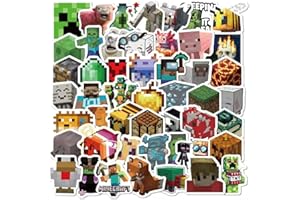 100 Pcs Pixel Cartoon PVC Stickers, Gifts for Laptop Water Bottle Skateboard Party Supplies Decorations Teens