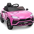 ENYOPRO 12V Licensed Lamborghini Urus Ride On Car, Electric SUV Car Power Wheel Toy w/Parent Remote Control, Music Player, FM Radio, LED Headlights, Soft Start, 2.5MPH Max Speed for Kids (Pink)