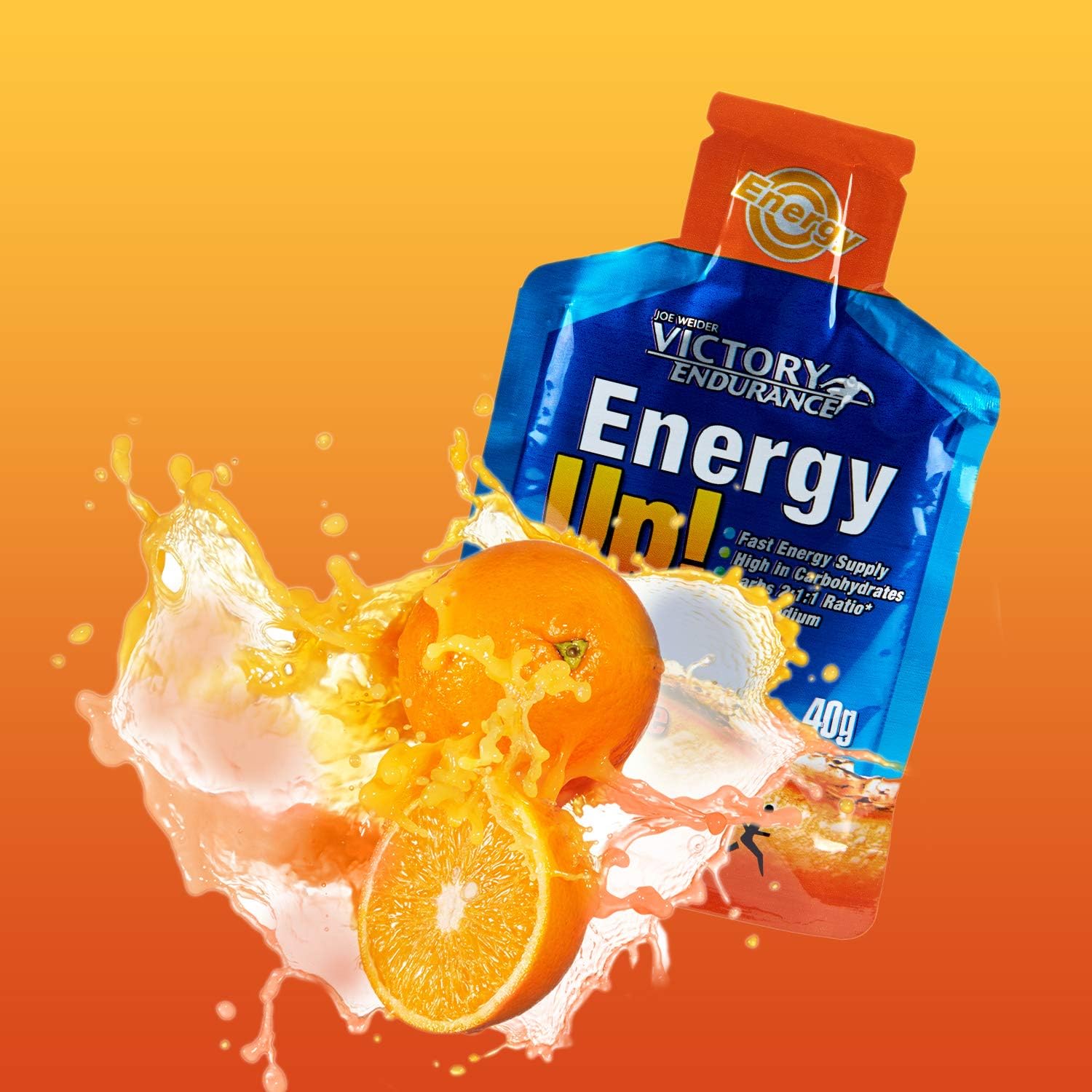 Weider Energy Up Orange Flavor Gel with added Sodium Immediate Energy - 24 Count - Image 4