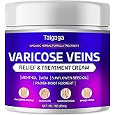 Varicose Veins Cream, Varicose & Spider Veins Treatment for Legs, Improve Blood Circulation, Fast Acting Relief Cream, 60ml