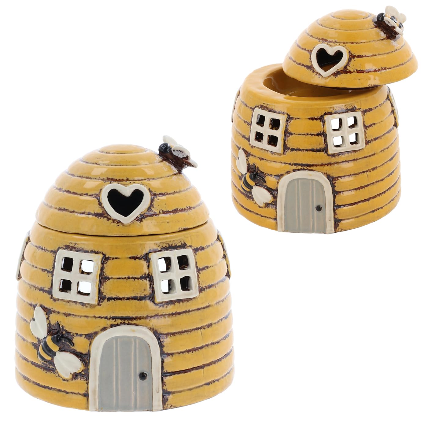Shudehill Giftware Village Pottery Beehive Dome Warmer/Tealight Holder - Yellow