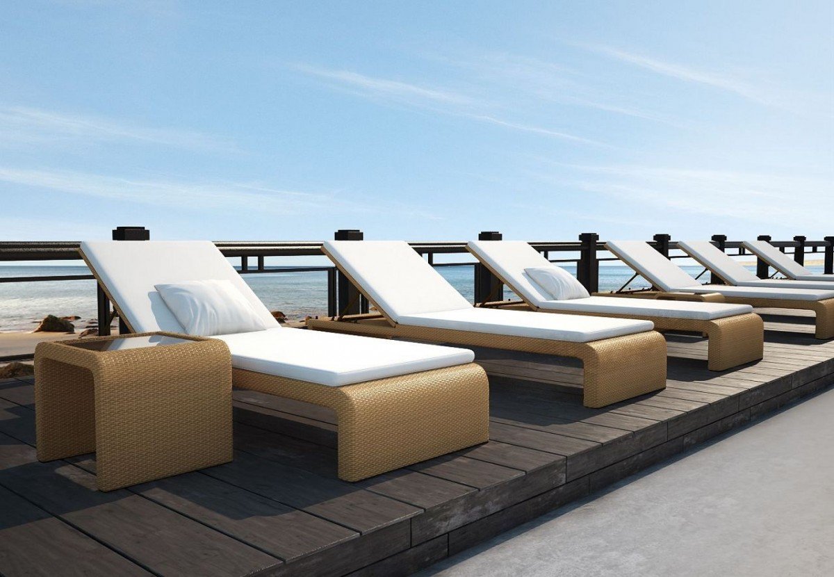 Dreams4Home Gartenliege 'Maui' - Liege, Gartenliege, Balkonliege