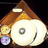 2-Pack Camping String Lights, 4 in 1 Portable Camping Light Rechargeable, 8 Lighting Modes, USB Charging, Quick Storage, 32.8FT Waterproof Tent Lights String for Camping, Hiking, Yard, Christmas