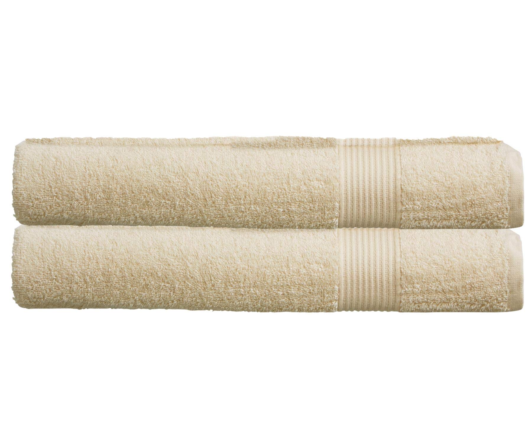 Olivia Rocco Egyptian Cotton Towels Home Bathroom Towel Set Bale Fade Resistant 500gsm Home Collection Bales Bath Sets, 2 Bath Sheets Cream