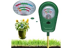 TRYOPEN 3-in-1 Soil Test Kit, Soil Moisture Meter/Soil ph Meter/Fertility Soil Tester, Soil Hygrometer for Garden, Farm, Plant, Outdoor, Indoor, Lawn Care Moisture Meter for Hous Plants (No Battery Needed)