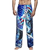 Funny Men's Lounge Pajama Pants Cute Soft Ultra Lightweight Sleepwear Bottom Pants with Pocket Drawstring