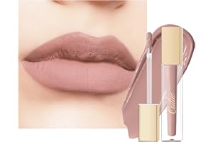 Oulac Liquid Matte Lipstick, Mauve Nude Lip Color, Long Lasting Lipsticks for Women, High-Pigmented, Creamy and Melting Textu