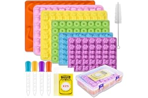 SAGOOITS Gummy Bear Molds Silicone 37PCS Set,Nonstick Candy Mold Including Worm,Bear, Mini Dinosaur, Animals, Fruits and Mini