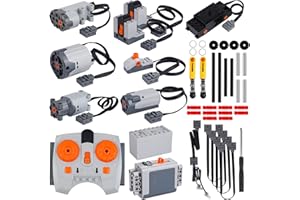 MUXIERR 40pcs Power Function Motor Set - Unleash Your Creativity with M, L, XL, and Servo Motors, Train Motor, Remote Control, Battery Boxes, Receivers, Light Cable, Switch, Extension Wires