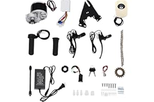 KWHXJ 24V Electric Conversion Kit, 250W Mid Kit E-Bike, Electronic Conversion Installation Kit for Bicycle Chain Drive, Bike Kits for Electric Geared Bicycle Derailleur (Not Included Battery)
