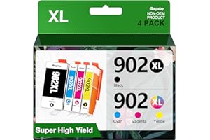 GAGALAY 902XL Ink Cartridges for HP Printers Replacement for HP 902XL Ink Cartridges Combo Pack HP902XL Works for OfficeJet 6958 6962 6950 Pro 6978 6968 6975 Printer T0A39AN 4-Pack, Cyan Magenta Yellow Black