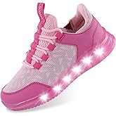 LOUGSIN Boys Girls Light Up Shoes Lightweight Mesh Breathable Adorable GlowDash LED Flashing Running Sneakers for Toddler and Little Kid