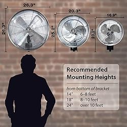 HydroMist 18" Shrouded Oscillating Misting Fan with