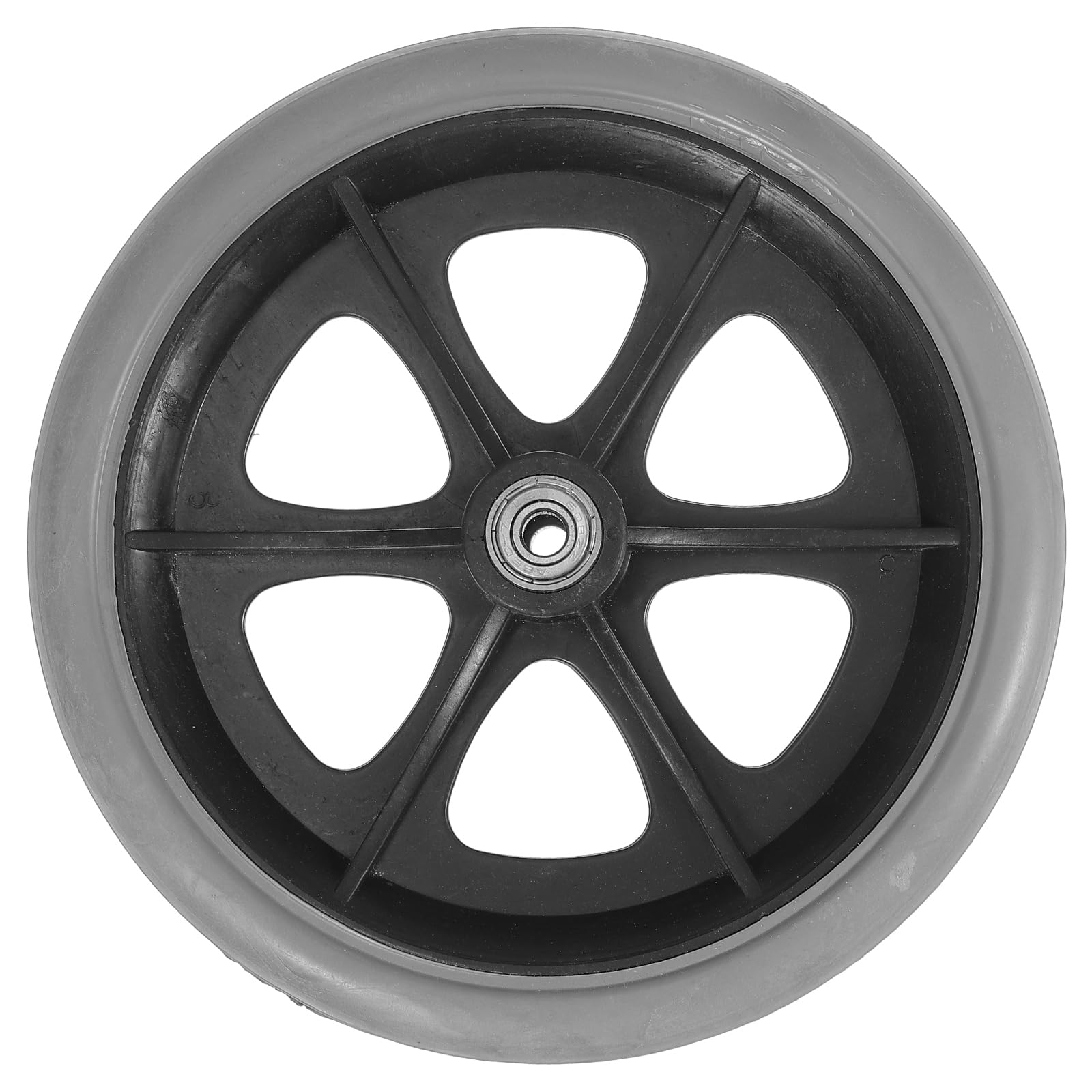 STOBOK 8 Inch Wheelchair Front Wheel Replacement Solid Tire Universal Wheel Accessory Durable Wear-Resistant Smooth Mobility Aid Part