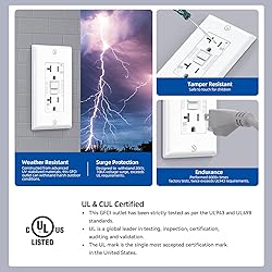 ELEGRP Outdoor GFCI Outlet 20 Amp, Self-Test GFI