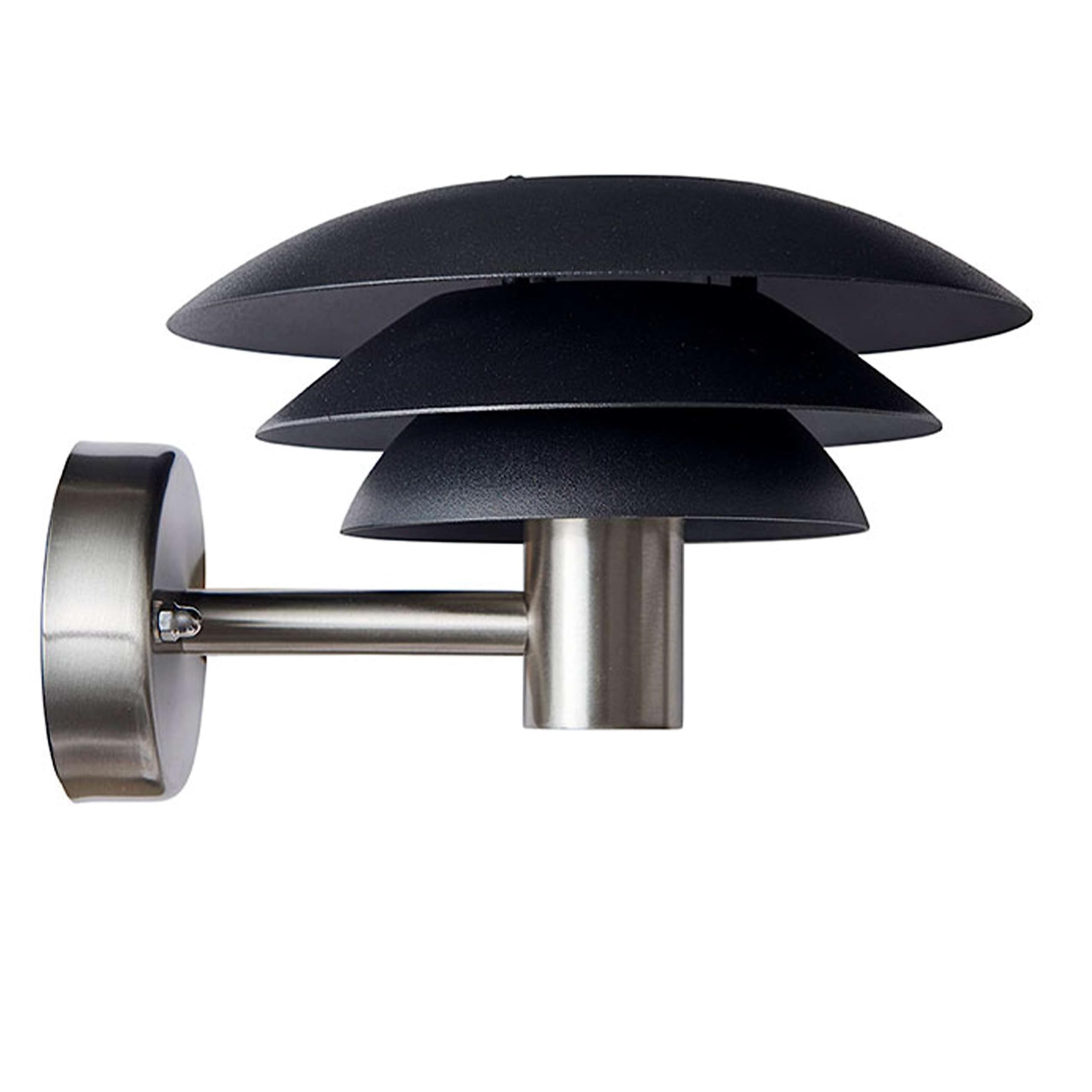 Dyberg Larsen DL20 Outdoor Wall Lamp, Black/Steel