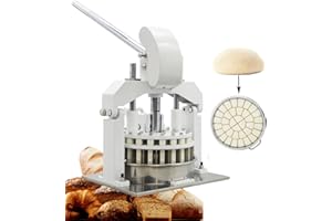 INTSUPERMAI Manual Dough Divider Cutter Machine 36PCS Tabletop Dough Divider Rounder 3 Pans Hydraulic Dough Equal Cutter Machine 1.06oz-5.64oz One Piece