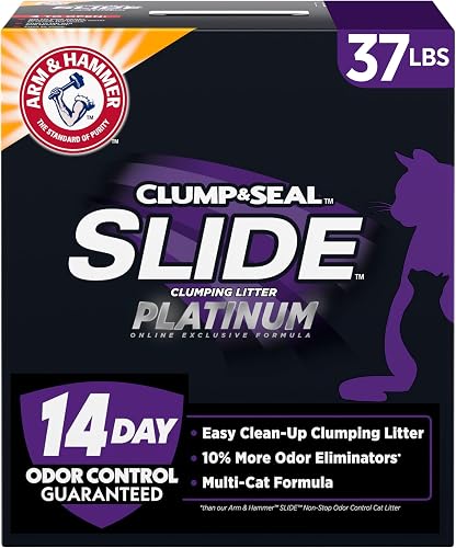 Arm & Hammer Platinum Slide arena aglutinante para gatos, multigato, 37 — Arena para gatos