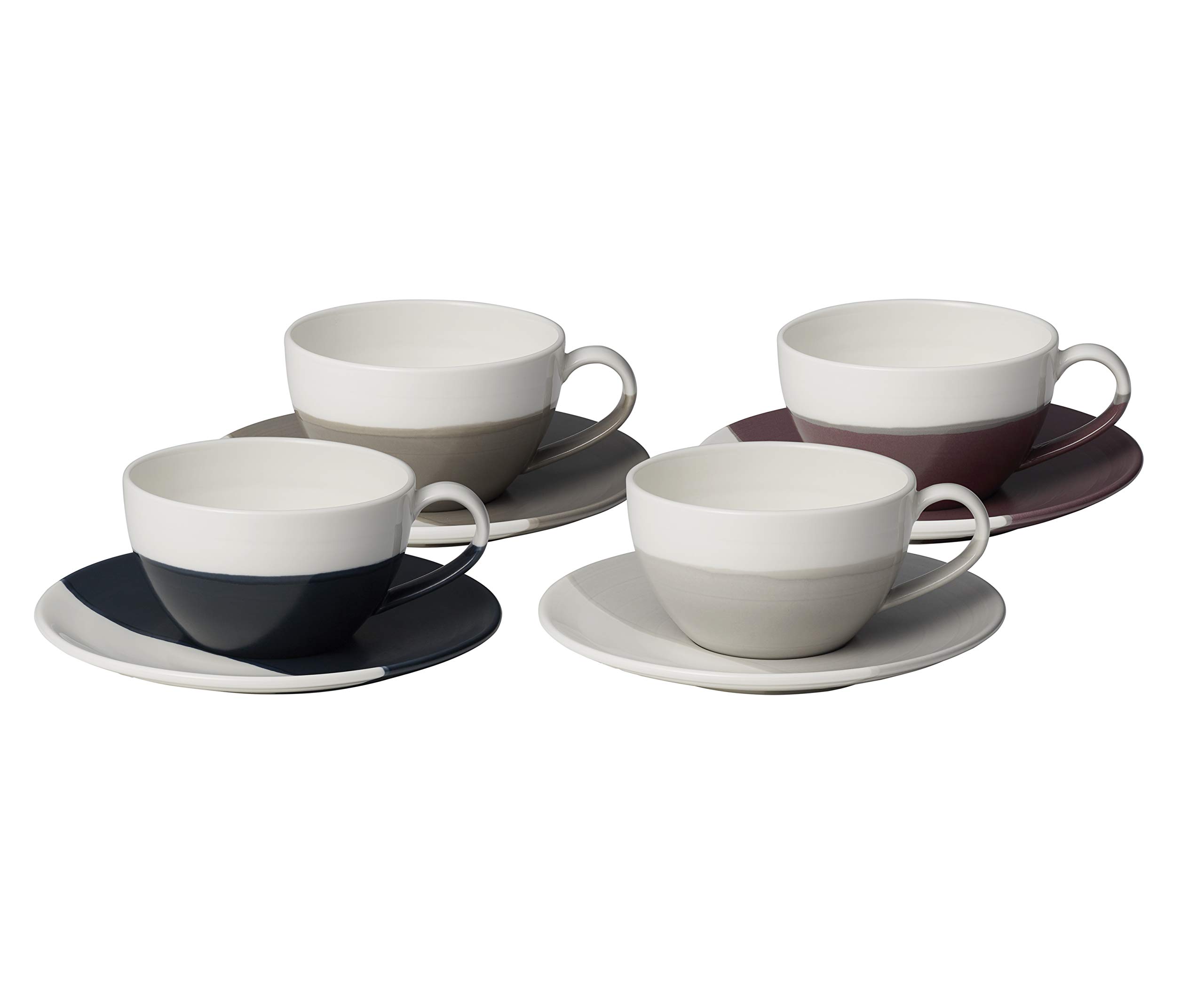Royal Doulton Coffee Studio 40035913 Cappuccino Cup & Saucer (260ml), Porcelain, Mixed