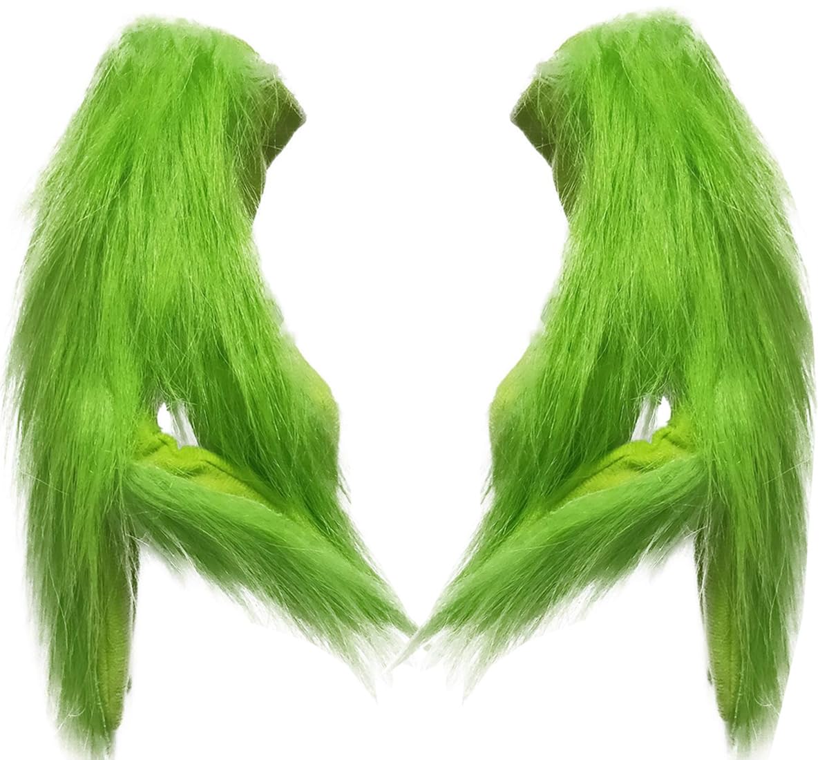 SINSEN Christmas Furry Gloves Green Giant Monster Christmas Cosplay Party Costume Accessory Props Party Favor for Adults