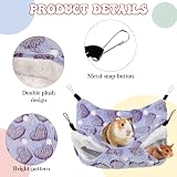 Dacitiery 2 Pack Double Layer Pet Cage Hammock 29x29cm Small Animals view 2