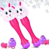 ArtCreativity Easter Bunny Bubble Wand (2 Pack), Easter Basket Stuffers for Toddler, 14" Light Up Automatic Bubble Maker with LED &amp; Music, Bubbles for Kids, Toys for Toddlers 1-3