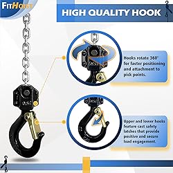 FITHOIST 1/2Ton Chain Hoist (2-Pack) 1100Lbs