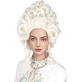 MUPUL Platinum Blonde Wig Short Curly Blonde Beehive Wig Queen Cosplay Halloween Costume Wigs For Women