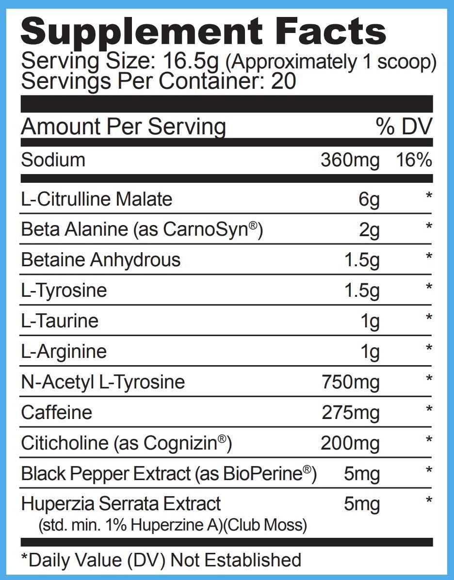 Ryse PRE Workout | Ryse Up Supplements | Fuel Your Greatness | Energy, Endurance, Focus, Next Level Pump, Citruline, Taurine, Arginine, CarnoSyn Beta Alanine, 20 Servings (Freedom Rocks): Health & Personal Care