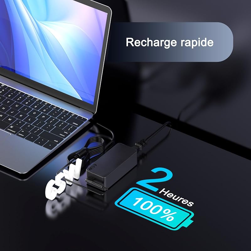 Chargeur USB C 65W pour Lenovo ThinkPad Type C Portable Adaptateur