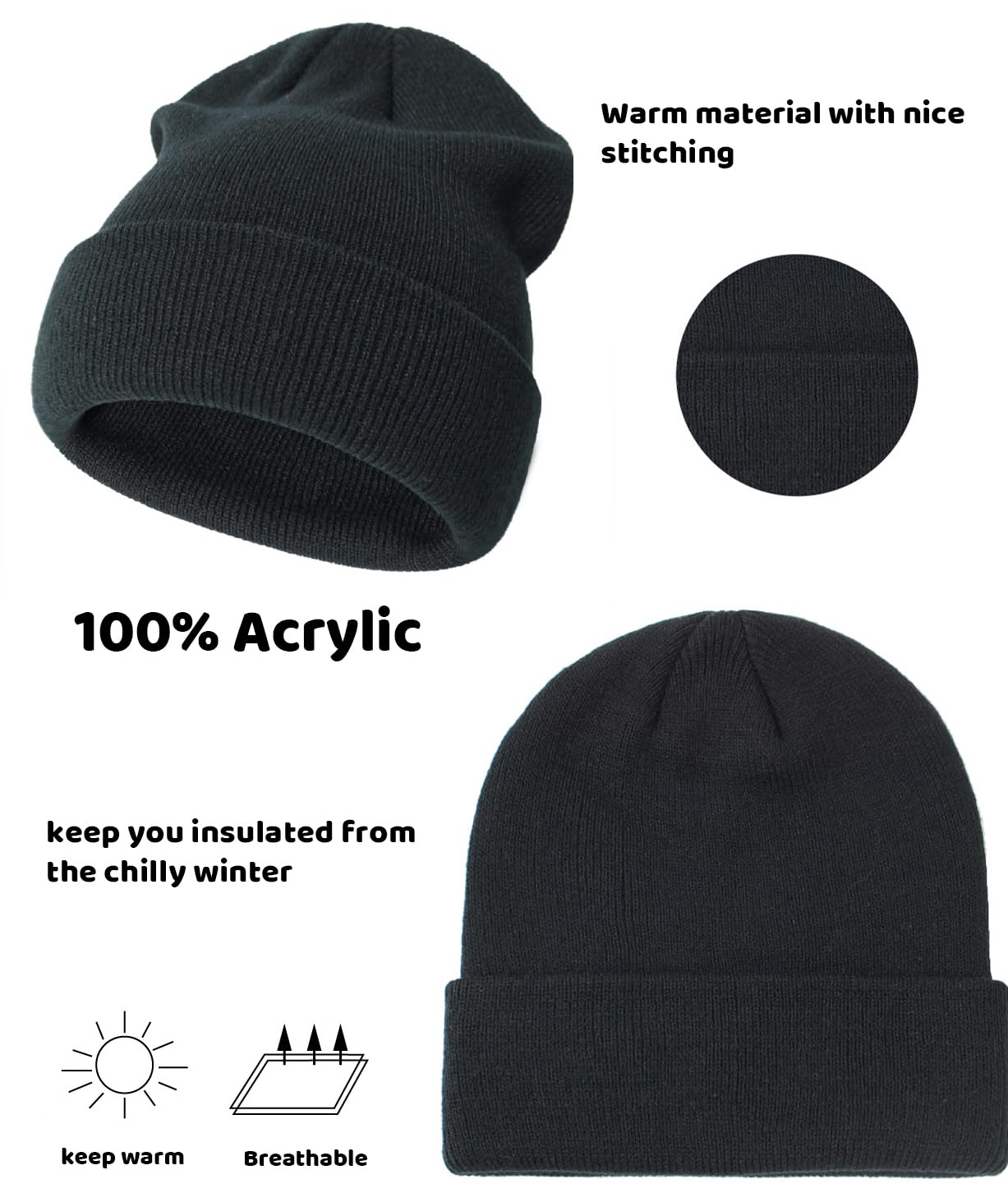 Urban Virgin Toddler Winter Hat Baby Beanie Kids Beanies Boys Hats Knit Winter Caps Soft Infant Girls 4 Packs