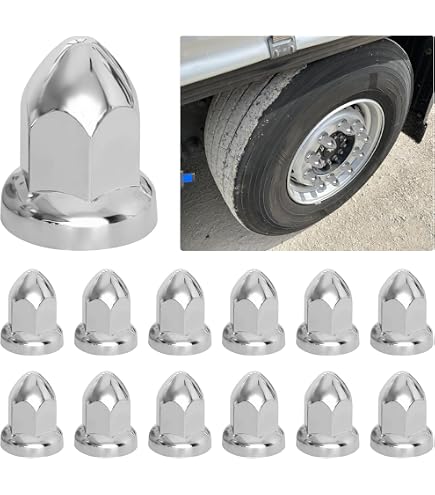United Pacific Chrome Plastic Lug Nut Covers – 1.5" X 2.25" Push-On Style, 60-Pack Set For Wheel Enhancement - View #7