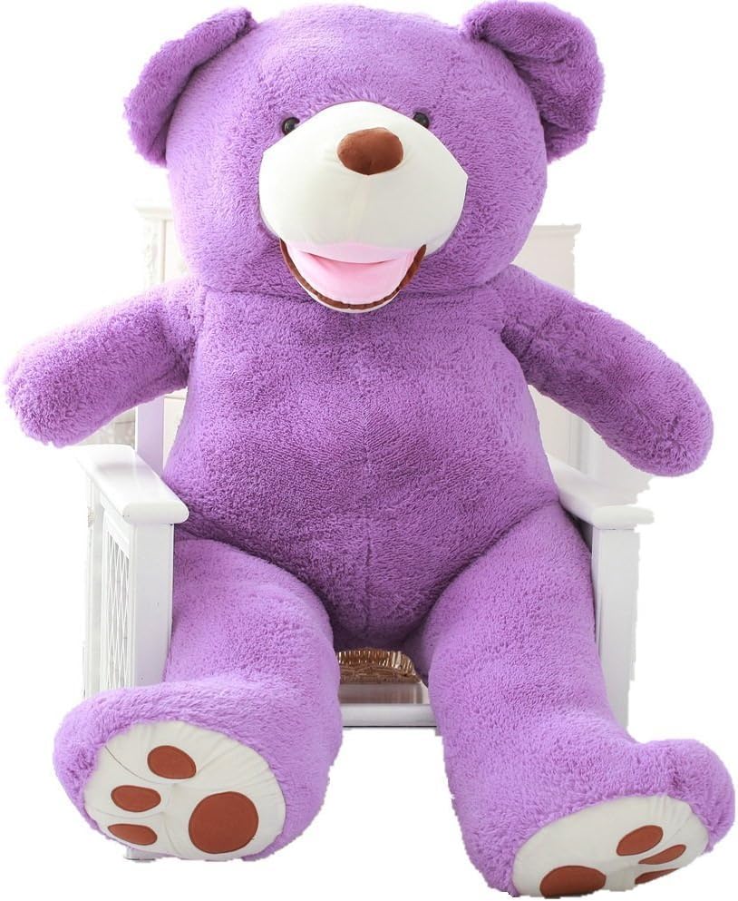 YunNasi Super Huge 78" Plush Bear 6.5 Feet Stuffed Plush Animal Toy Gigantic Large Soft Smiling Big Bear (200 cm, purple)