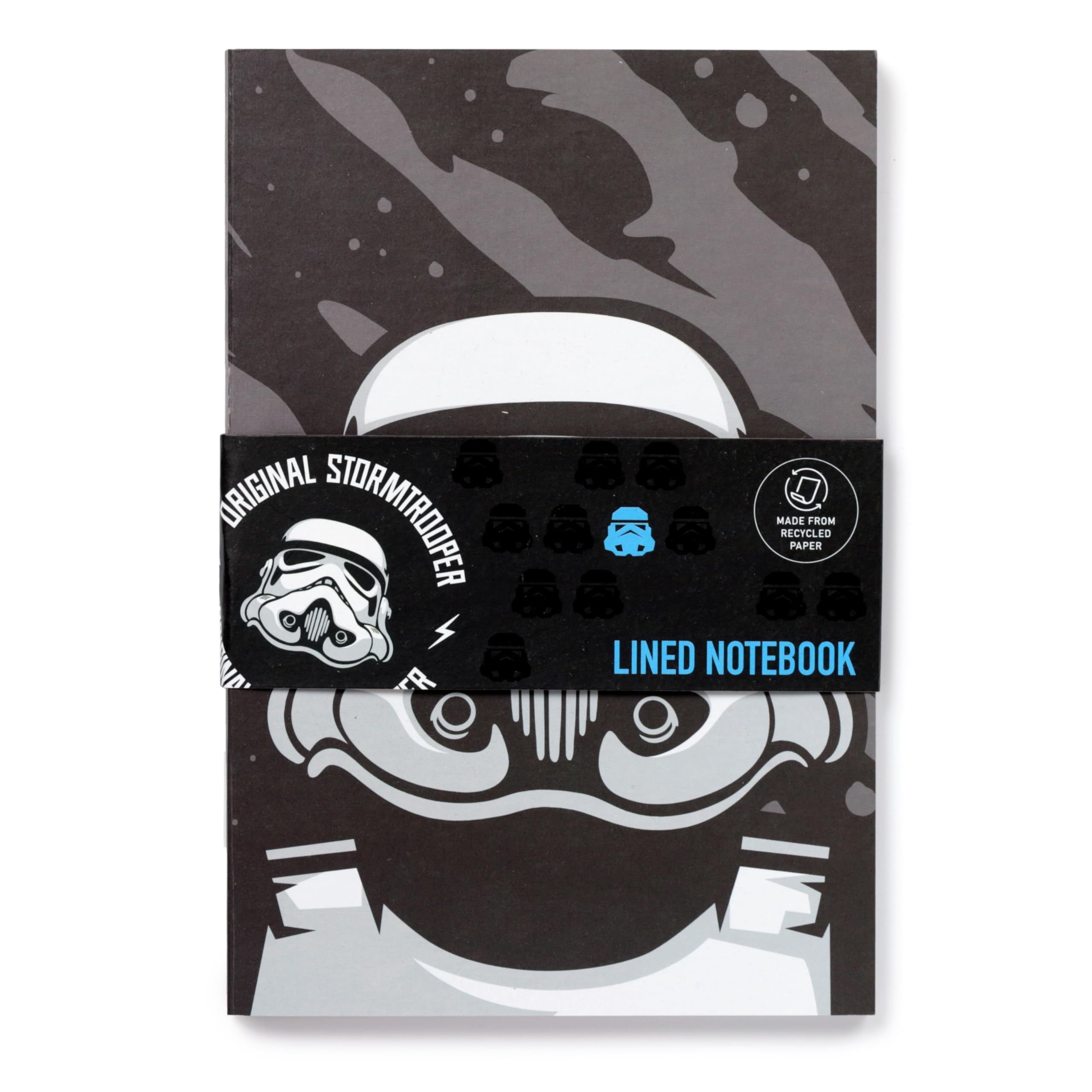 Puckator The Original Stormtrooper Recycled Paper A5 Notebook - School Teacher Student Homework Study Planner Notepad - Collage University Essentials Journals Planners - Jotter Uni Gifts Stationery