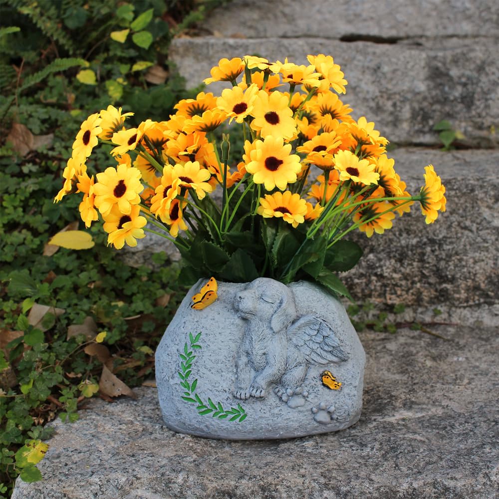 Meyas Pet Tombstone Dog Flowerpots Memorial Stone Dog Monument Pet Memorial Stones Pet Dog Grave Markes Garden Memorial Stones Dog Memorials Stones Funerary Monument Tombstone Flowerpots Pet Gift