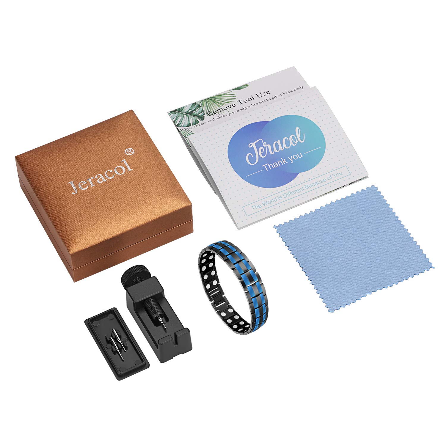 Jeracol Bracelet Mens Titanium Steel Therapy Bracelet