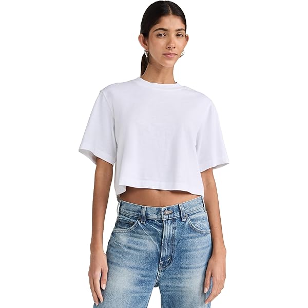 T.japan sweat cropped tops 新品 Cotton Citizen Women's Tokyo Crop Tee, Jet Black, XS at